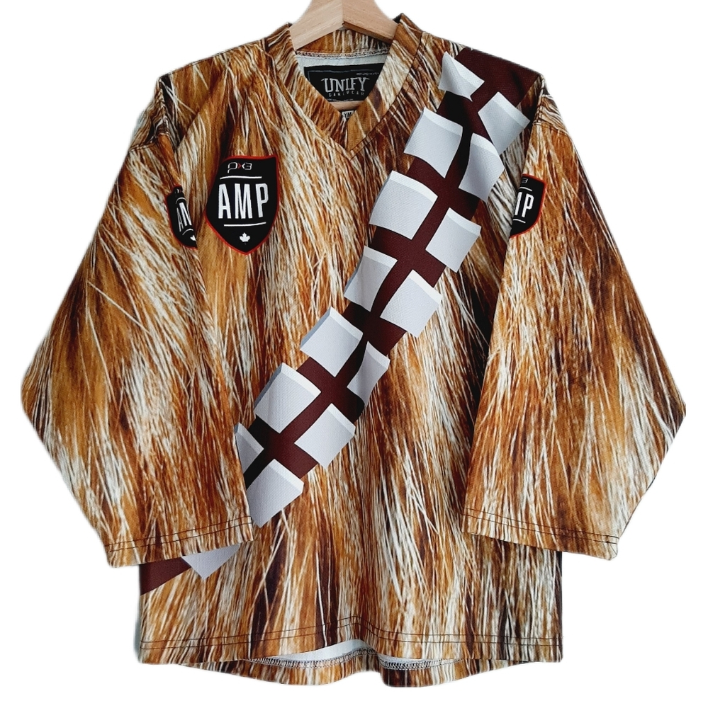 🍒 Wookie Pullover Hockey Jersey Fur Print PX3 AMP by UNIFY Big Kid Youth Sz M